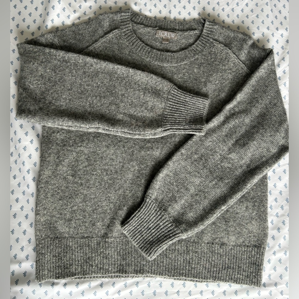 J. Crew Heather Gray Knit Sweater